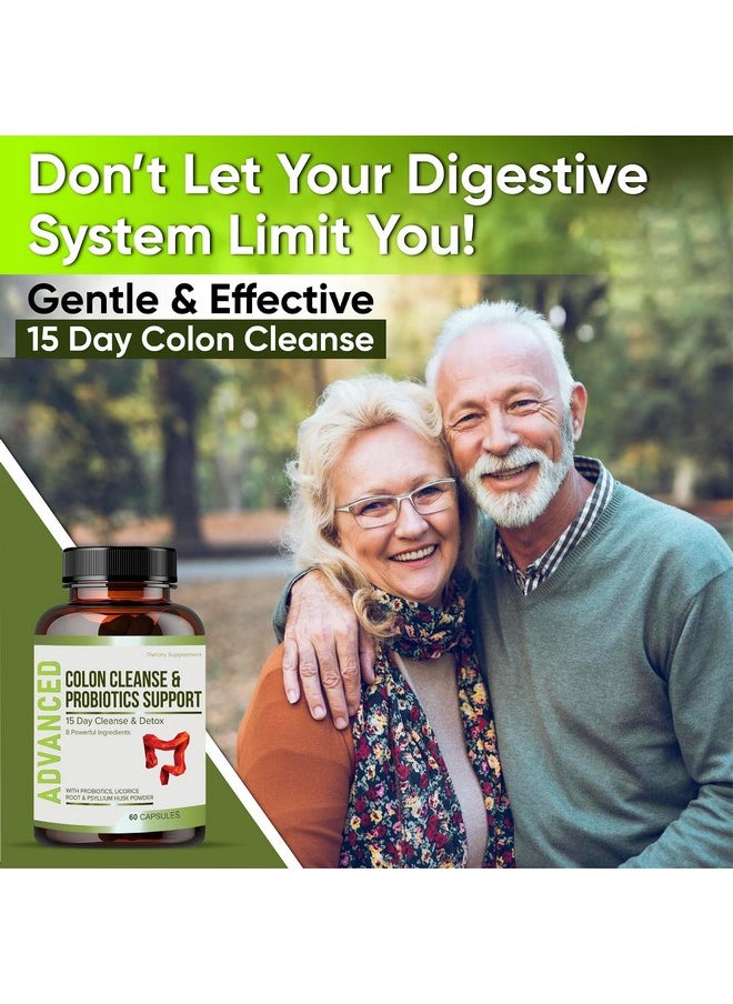 NutraPro - 15 Day Gut Cleanse Detox for Women & Men - Advanced 15 Days Colon Cleanse with Probiotics and Psyllium Husk for Constipation Relief, Digestive Health, Colon Cleanser & Gut Health.60 Caps. - Image 1