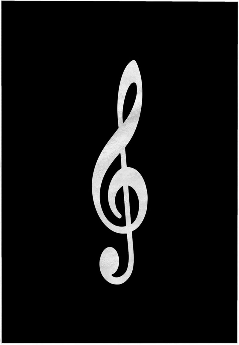 3DROSE 3D Rose Black Treble NotationG Clef Musical Note Musician Gift Hand Towel 15 x 22 Multicolor - Image 1