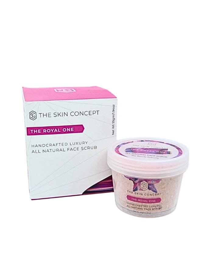 THE SKIN CONCEPT - The Skin Concept Face Scrub - The Royal One - Handmade, All Natural, Vegan for Glowing Skin, Brightness, Scar Removal, Even Tone, Pore Cleansing, Tightening - Image 1