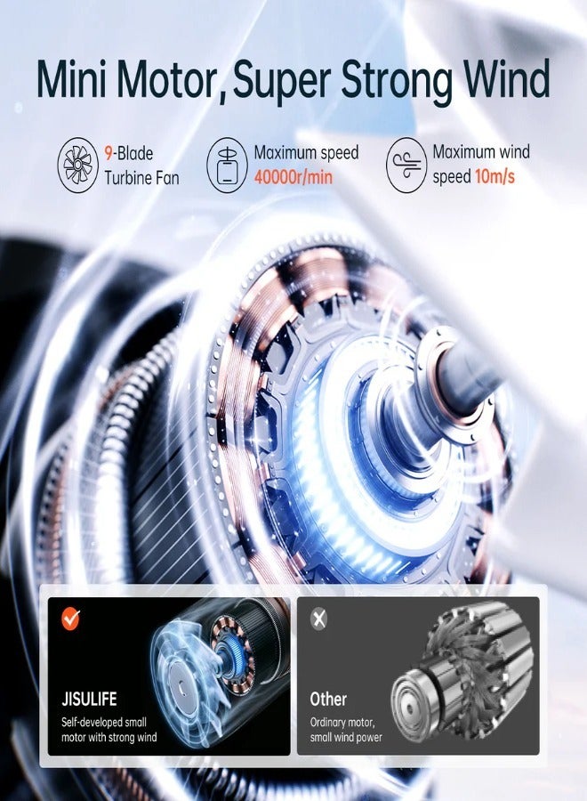 JISULIFE مروحة يدوية JISULIFE Life9 (3600mAh) - سوداء FHL09R-A0113002 - Image 4