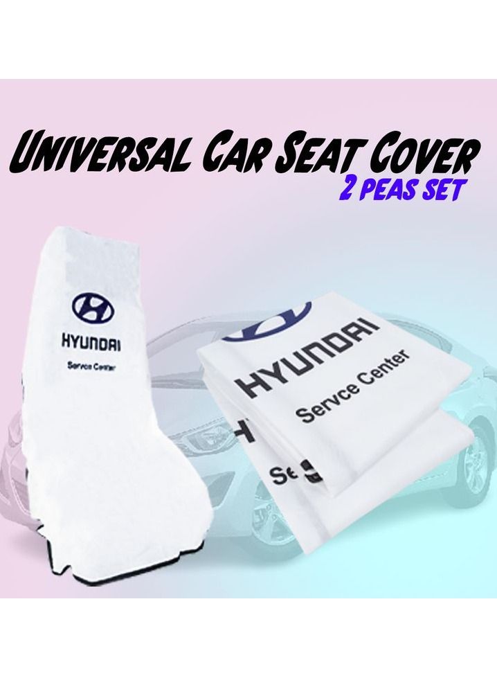 HYUNDAI Car Seat Cover, Universal Car Seat Dust Dirt Protection Cover, Extra Protection For Your Seat 2 pcs Set - Image 1