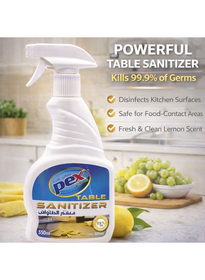 Pex Active Table Sanitizer 550 ml - Image 3