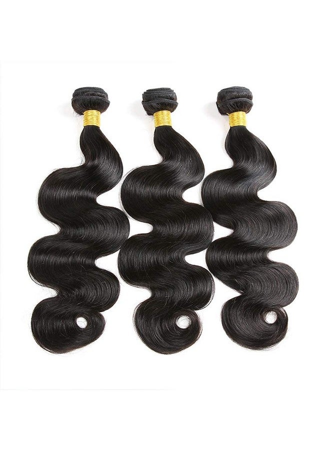 DMS Human Hair Bundles Body Wave Brazilian Virgirn Human Hair Bundles 3 Bundles Brazilian Body Wave Unprocessed Brazilian Human Hair Wave Bundles (16 18 20, body natural black) … - Image 3