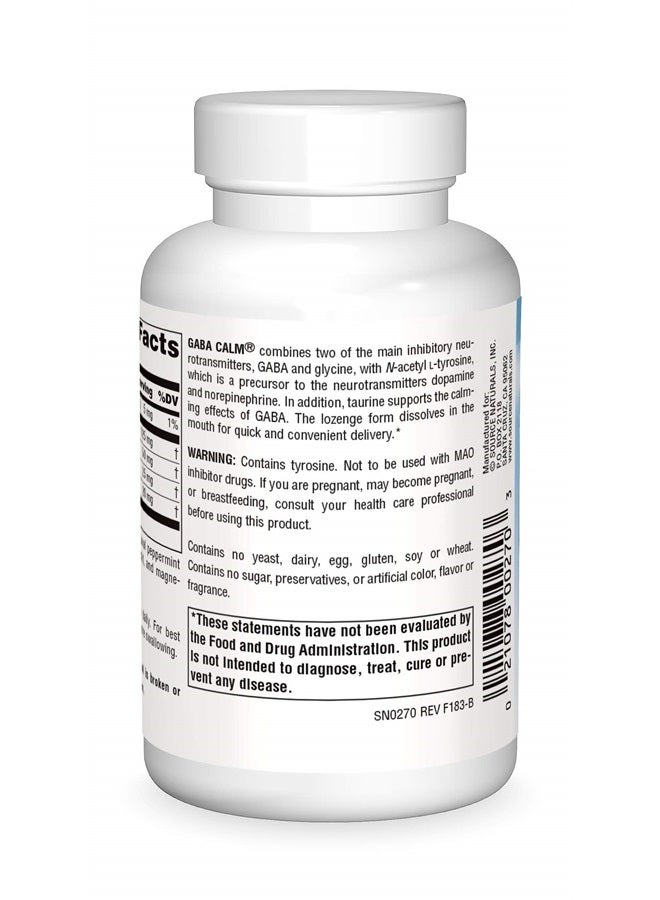 Source Naturals Serene Science, GABA Calm Quick Dissolving Peppermint Flavor - 120 Lozenges - Image 2