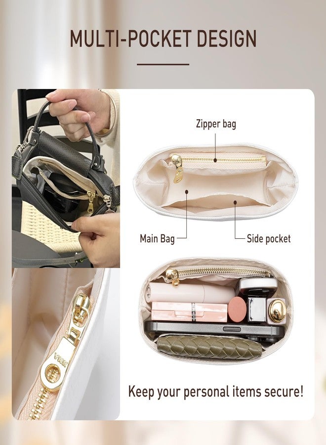 Doxo Mini Purse Organizer Insert for Longchamp-Le Pliage Original/Green Pouch, Lightweight Waterproof DupontPaper Mini Long Champ Bag Organizer Insert, Keeps Bags Shaped & NeatWhite, XS - Image 4