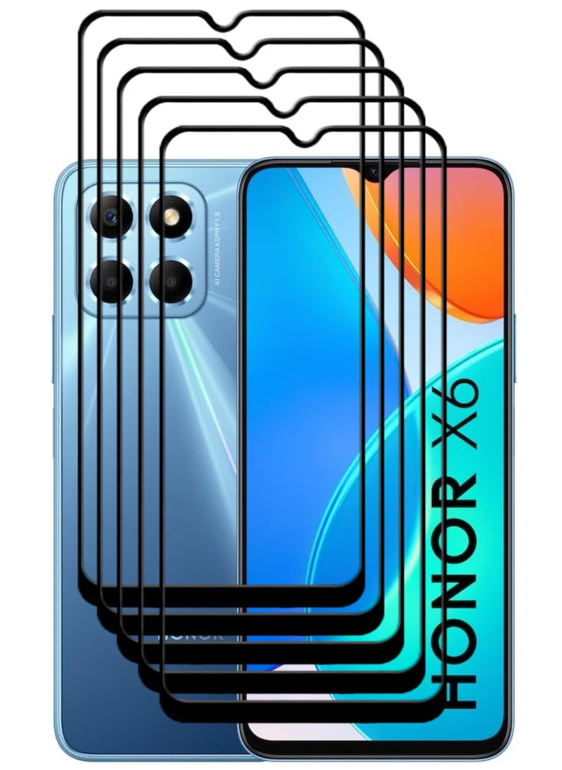 ACLIX 5 Pieces Antistatic ESD Dustproof Premium Quality High Definition Tempered Glass Screen Protector Designed For Honor X6 - Image 1