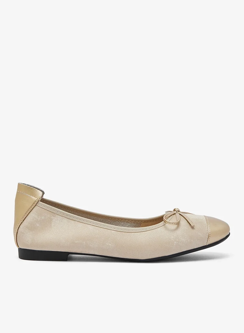 Ginger Bow Detail Ballet Flats