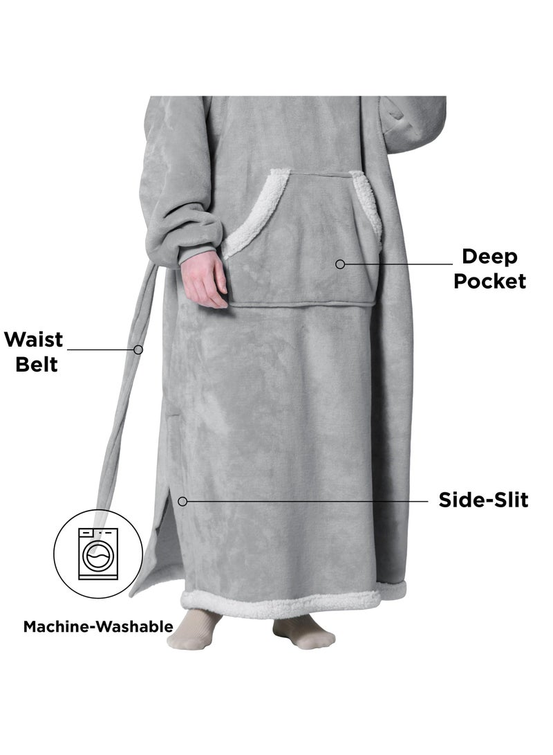 Wearable Blanket Hoodie, Oversized Hoodie, Comfy Blanket Sweatshirt,Sweater Blanket, Warm Cozy Blanket Sweatshirt with Giant Pocket and Belt for Girlfriend, Mom  - Image 3