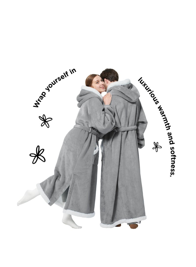 Wearable Blanket Hoodie, Oversized Hoodie, Comfy Blanket Sweatshirt,Sweater Blanket, Warm Cozy Blanket Sweatshirt with Giant Pocket and Belt for Girlfriend, Mom  - Image 4