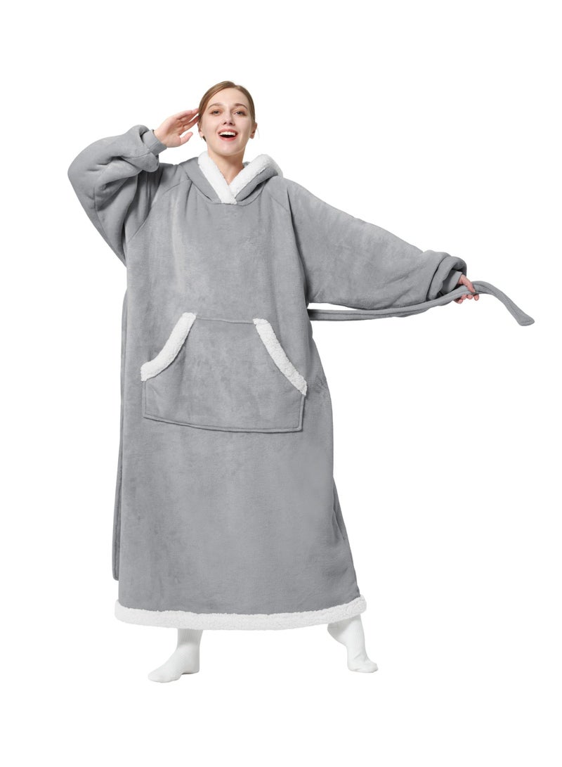 Wearable Blanket Hoodie, Oversized Hoodie, Comfy Blanket Sweatshirt,Sweater Blanket, Warm Cozy Blanket Sweatshirt with Giant Pocket and Belt for Girlfriend, Mom  - Image 1