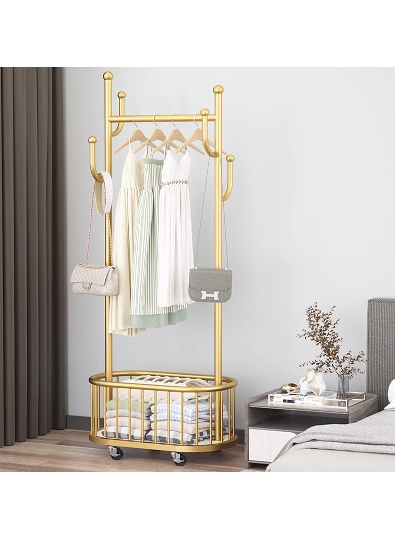 Beauenty Clothes Hanger Bedroom Hanging Standing Cloth Rack Household Storage Shelf Simple Clothes Drying Rack Home - Image 1