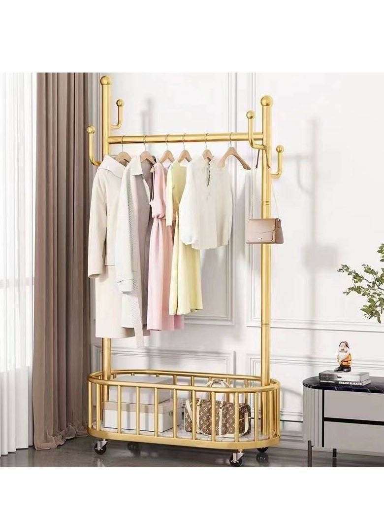 Beauenty Clothes Hanger Bedroom Hanging Standing Cloth Rack Household Storage Shelf Simple Clothes Drying Rack Home - Image 2