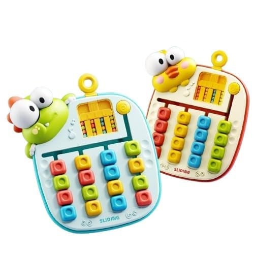 Brand Conquer Kids Montessori Slide Puzzle Game I Colour & Pattern Matching Learning Toys for Kids 4-8 Years I Birthday Gift I Preschool Educational Activity Toy Animal Series (Slide Puzzle Game) - Image 1