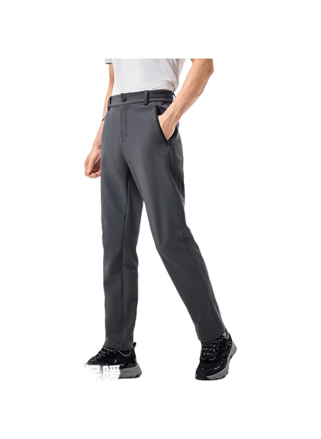 PELLIOT Outdoor Softshell Pants For Men And Women, Spring And Autumn, Water-Repellent, Windproof, High-Elasticity, Tactical Hiking Pants, 125107018, Gray, Size L - Image 1