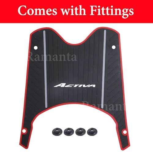 Ramanta Activa 110 Foot Mat Anti-Slip Foot Mat for Scooter Floor Mats Washable Floor Mat for Activa Compatible with Scooter Activa 110 CC (Multi-Colored, 1 PC, PVC, Rubber with Fittings) - Image 2