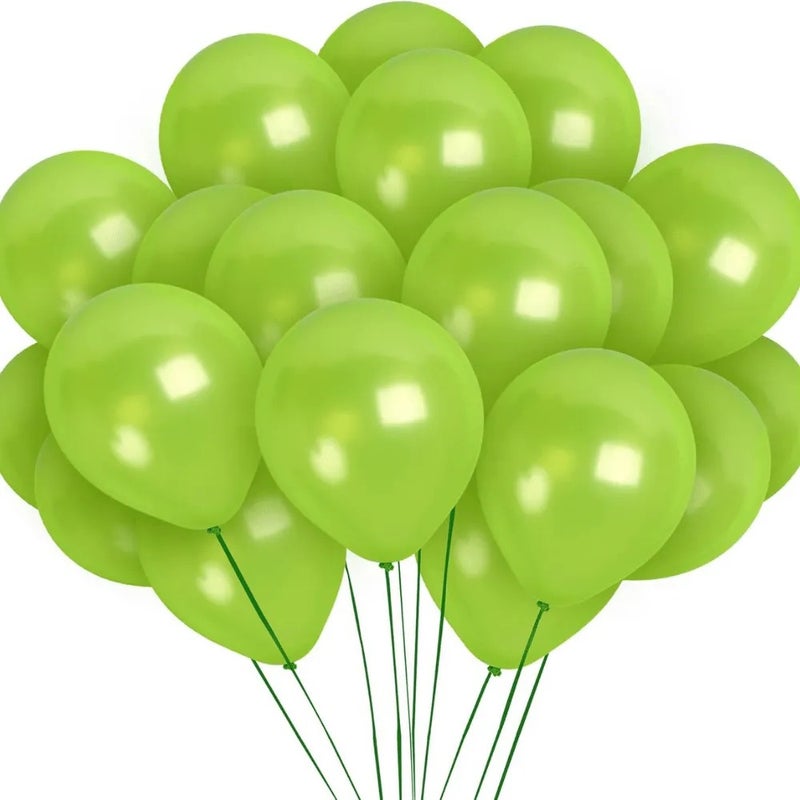 Doneel Matte 12inch Helium Birthday Balloons for Balloon Arch or Balloon Garland 100pcs- Green