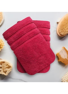Infinitee Xclusives Infinitee Xclusives Premium Cotton Bath Towels Set of 2, 27 x 54 Inches (70 cm x 140 cm) Soft, Highly Absorbent, Quick Dry Towels - Perfect Towels for Bathroom, Gym, Spa & Hotel (Red)  - Image 3