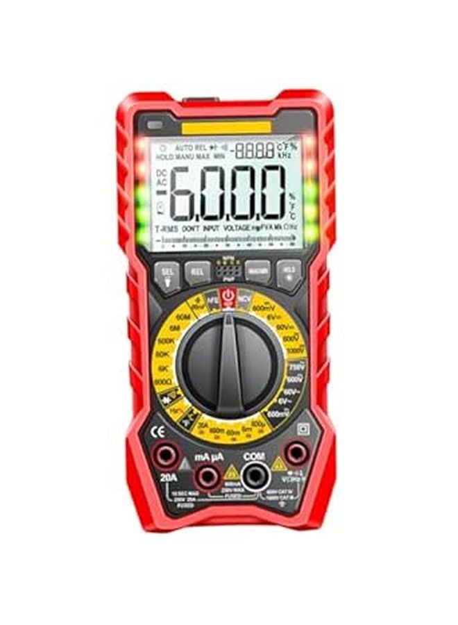 High Precision Pocket Multimeter with Backlight Flashlight for AC DC Voltage Resistance Capacitance - Image 1