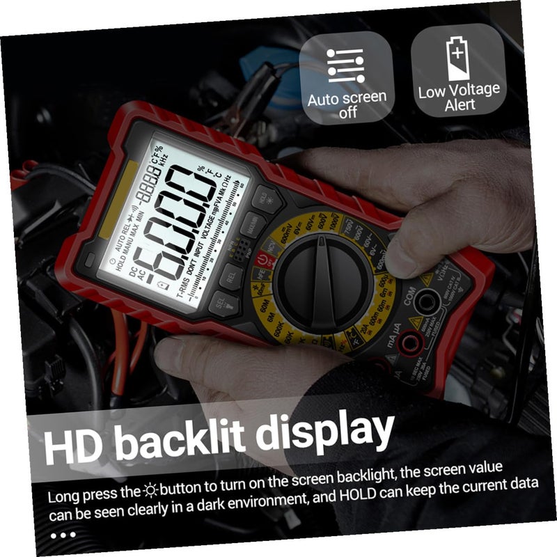 High Precision Pocket Multimeter with Backlight Flashlight for AC DC Voltage Resistance Capacitance - Image 5