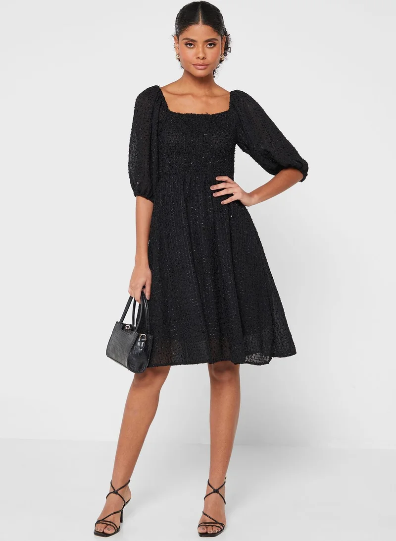 ELLA Puff Sleeve Dress