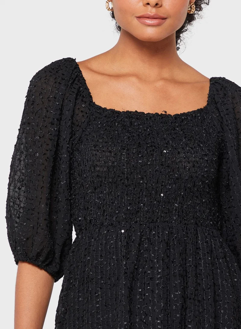 ELLA Puff Sleeve Dress