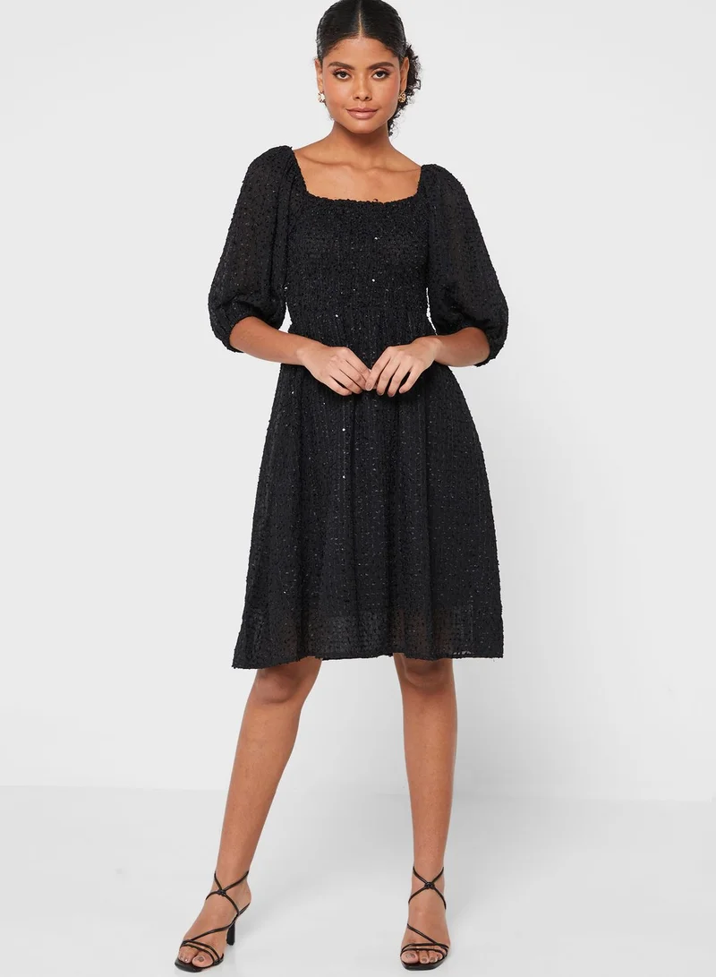 ELLA Puff Sleeve Dress