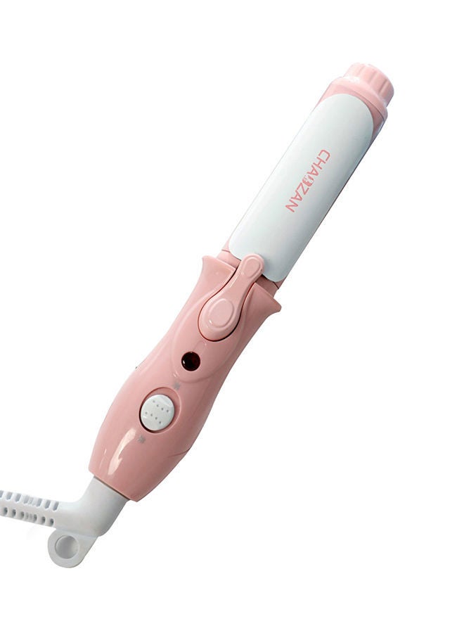 NIBEMINENT Ceramic Glaze Mini Hair Curler Pink/White