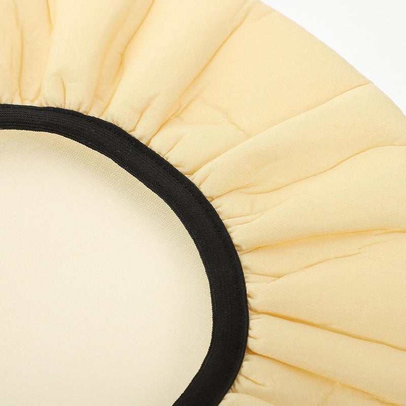 STAHAD Stretchable Round Stool Cover for Bar Chairs Elastic Fit Protector with Smooth Beige Fabric Washable and Seat Cover for Home Restaurant Wedding and Party Use - Image 2