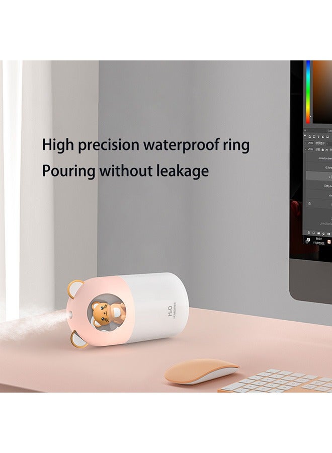 غرفة نوم مصغرة المرطب ، المحمولة من الضروري النفط الناشر ، 300ml لطيف القط دمية تصميم المرطب ، بقيادة مصباح ، ذكي تكنولوجيا الموجات فوق الصوتية ، غرفة نوم الطفل السفر سطح المكتب مكتب المنزل - Image 2