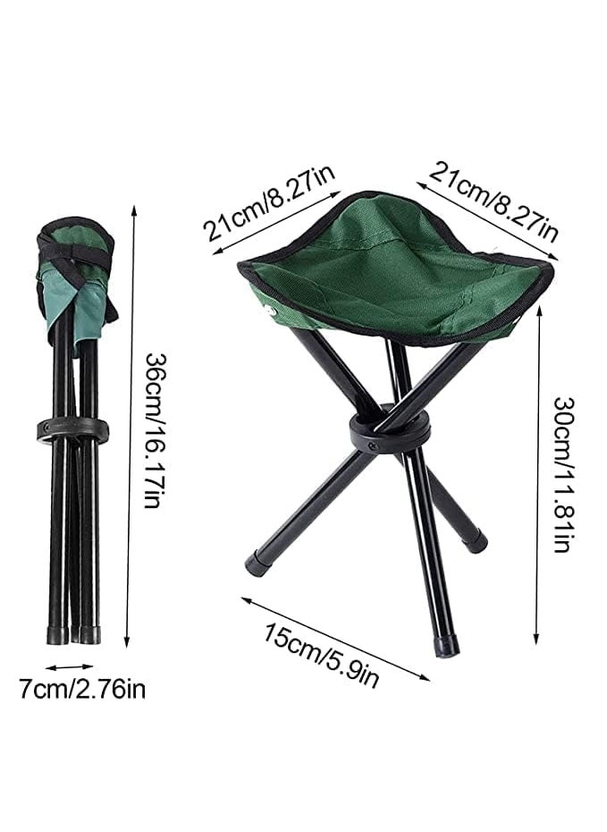 HETVIN Hetvin Camping Folding Stool Portable 3 Legs Chair Tripod Seat for Outdoor Hiking Fishing Picnic Travel Beach BBQ Garden Lawn with Strap Oxford Cloth Multicolor  - Image 3