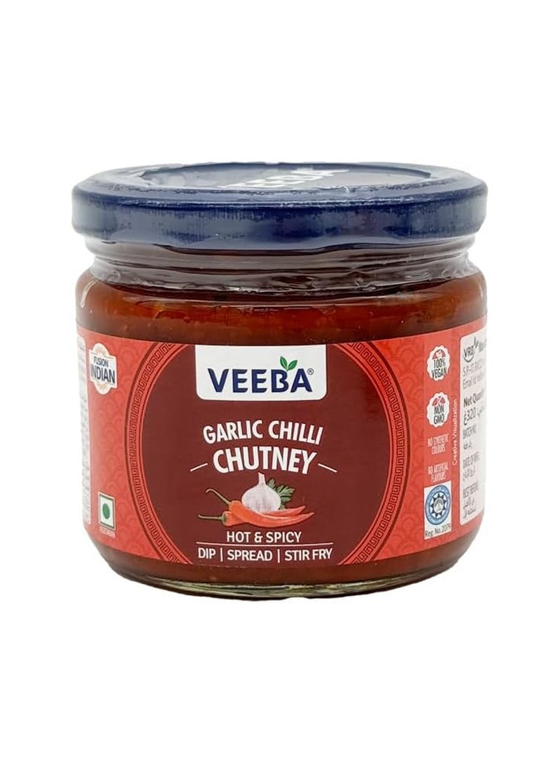 Veeba Garlic Chilli Chutney 320g - Image 1