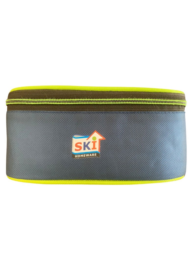 SKI Zip Soft Double Decker 2 Tiffin Office Lunch Box 3 Containers Lunch Box (200 ml, Thermoware) - Image 3