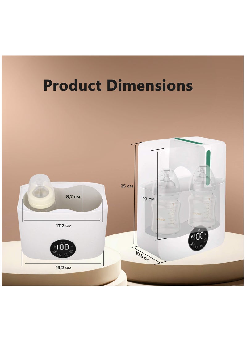 XiuWoo 3 in 1 Electric Baby Bottle Sterilizer, Large Capacity Bottle Dryer, Universal Steam Bottle Sanitizer Clean, Bottle Storage, Steam Sterilization Machine, Food Heater, Bottle Warmer with LED Display  - Image 5