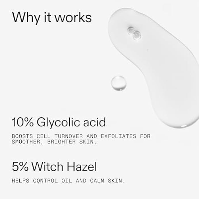The INKEY List 10% Glycolic Acid Toner 3.4 Fl Oz, Includes Witch Hazel, Pore Minimising Toner, Brightens Skin, Vegan Friendly, Suitable for Normal/Oily Skin - Image 4