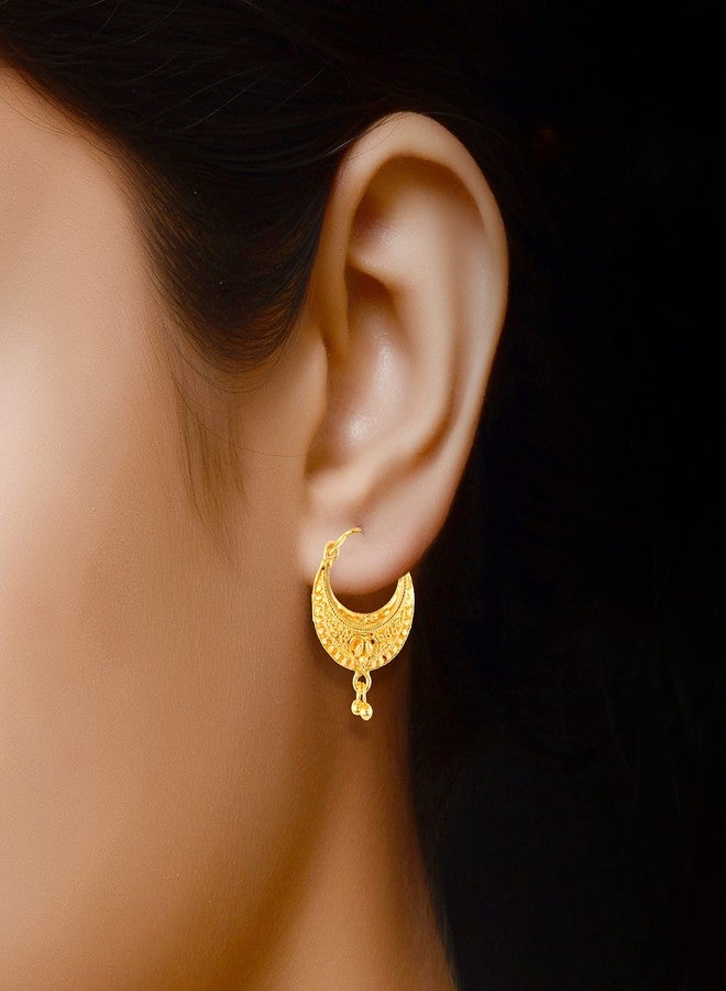 MEENAZ Traditional Temple 1 One Gram Gold 18k Copper Brass Ruby Meenakari South Indian Screw Back Studs Earrings Combo Set Pack Tops Stud For Women girls Latest -Ear rings combo-M120 - Image 5