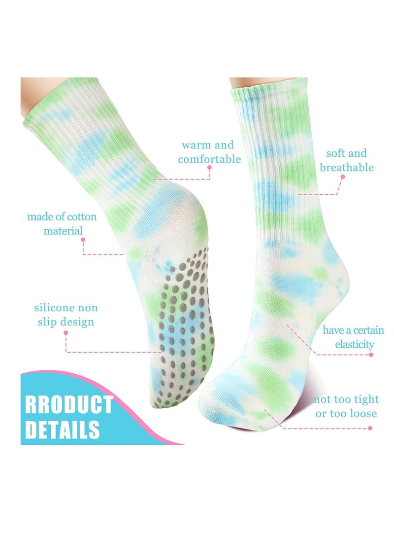 SYOSI 6 Pairs Women Long Yoga Socks with Grip Non Slip Grippy Hospital for Pilates Ballet Sports Stay Balanced and Stylish  Women's Non-Slip Yoga Pilates Ballet More - Image 4