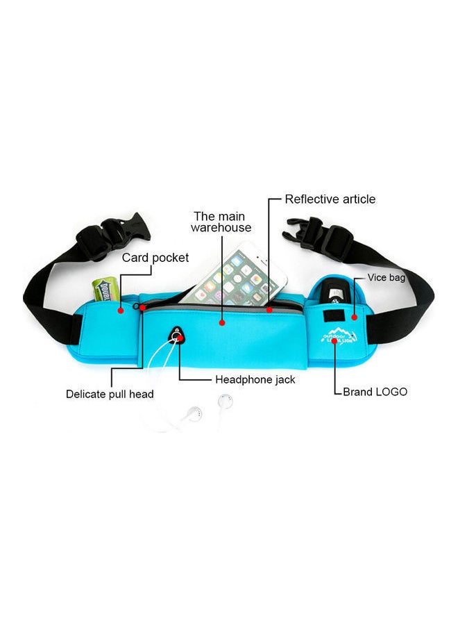 NIBEMINENT - Outdoor Running Waist Bag Waterproof Mobile Phone Holder Jogging Belt Belly Women Men Gym Fitness Lady Sport 18*5*8cm - Image 1