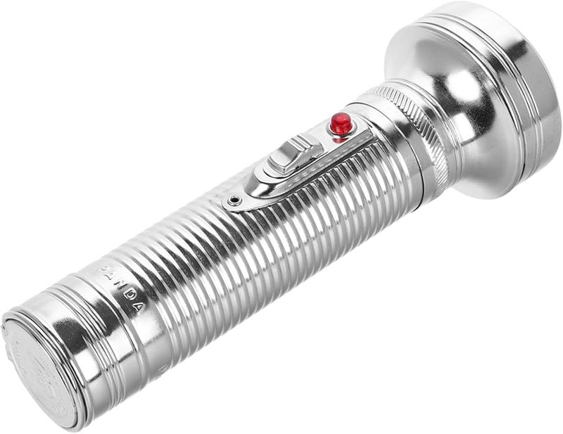 Vintage Portable Iron Torch Flashlight Retro Handheld Light Antique Design No Batteries - Image 2