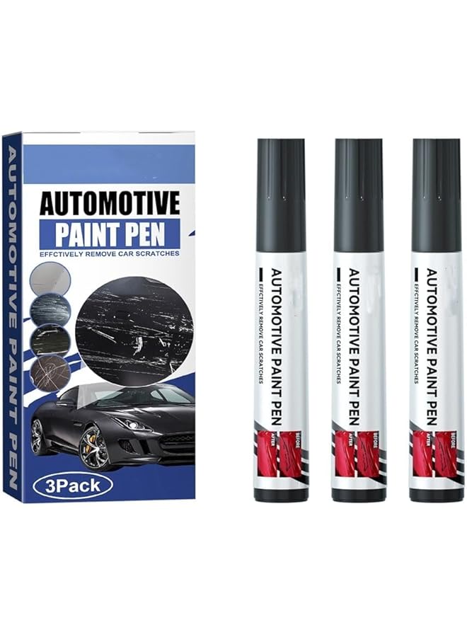 Excefore Car Touch Up Paint Scratch Repair Pen - Automotive Paint Scratch Remover For Vehicles, Car Scratch Remover For Minor Scratches, Touch Up Paint For Cars Paint Scratch Repair (3Pcak,Blcak) - Image 1
