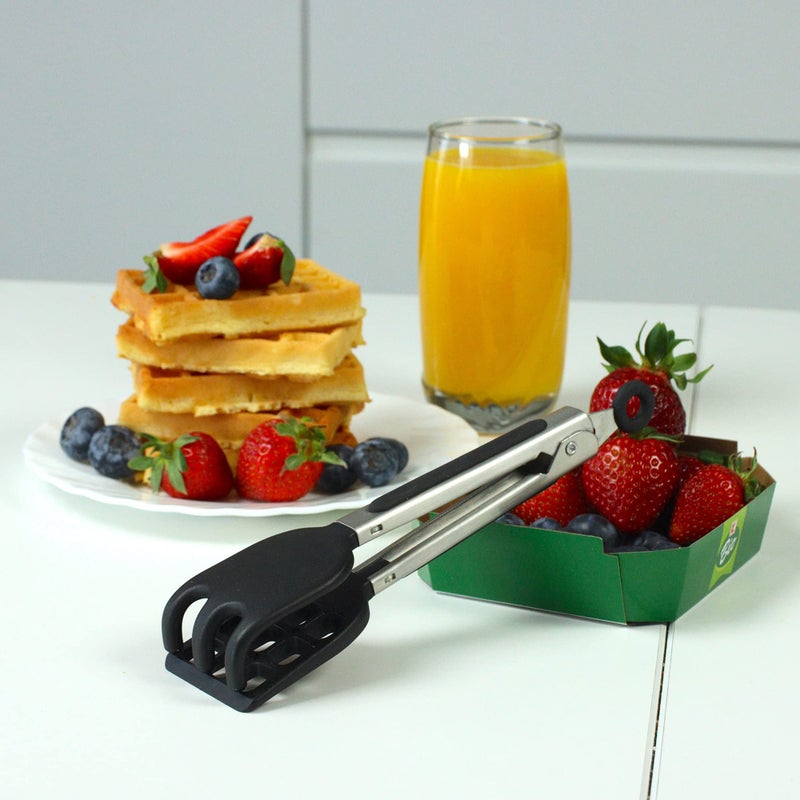 StarBlue Mini Waffle Tongs by StarBlue â€“ 8 Inches Silicone and Nylon Serving Tongs with Non-Slip Smooth Handles, Non-Scratch and Dishwasher Safe, Multipurpose Spatula Tongs for Belgian Waffle Serving - Image 5