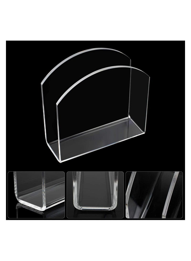 SYOSI Napkin Holder Crystal Clear Acrylic for Tables Clear Paper Napkin Holder Stand Tabletop Freestanding Tissue Box Dispenser for Dinner Kitchen Restaurant Home Decor Accessories - Image 2