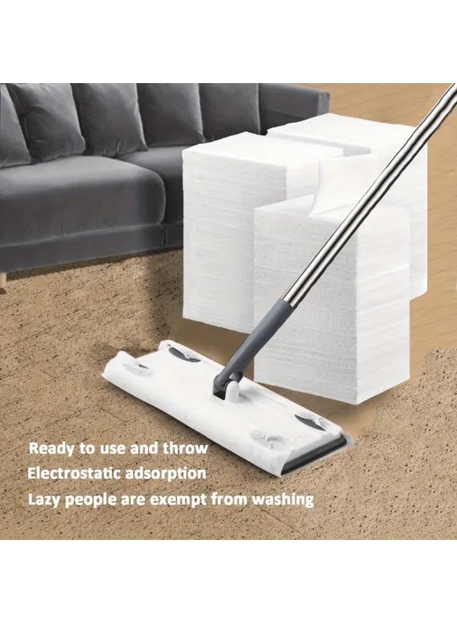 100 قطعة من مناديل الكنس الجافة القابلة للتخلص من ممسحة إلكتروستاتيكية عبوات حشوات مسح الأرضيات - Image 2