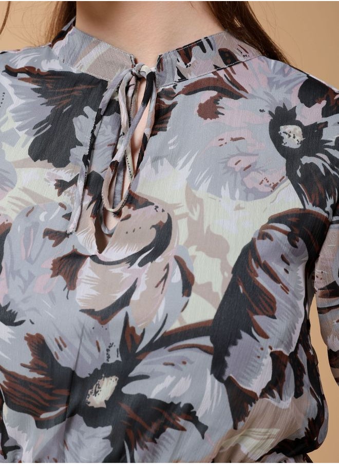 Freehand - Women Fit and Flared Party Wear Floral Print Dress - Image 1