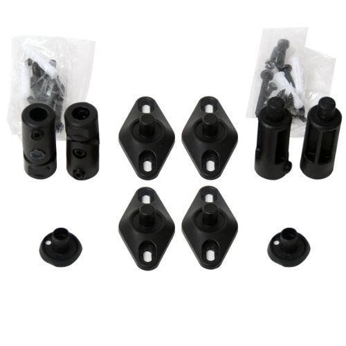VideoSecu 6 Black Universal Satellite Studio Speaker Mounts/Brackets for Walls and Ceilings 1UP (Black, 6 Pack) - Image 3