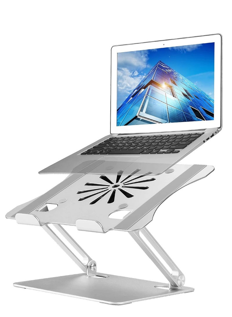 Adjustable Laptop Stand with Cooling Fan Compatible with MacBook Air Pro Dell Alienware All 11" 17.3" Laptops - Image 1
