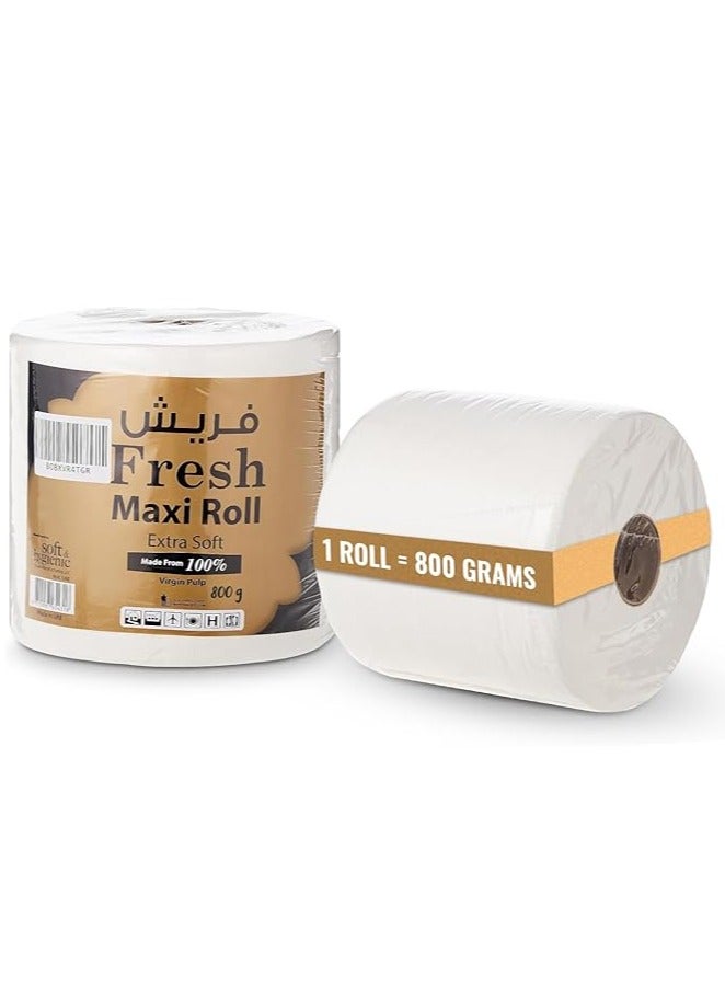 Midwest 2 Ply Paper Towel Kitchen Roll Tissue 1200 Sheets, 800g Maxi Roll Contains 2 Packs of 600 Diamond Embossed Sheets Higher Absorbency & Ultra Soft Tissue 1200 sheets - Image 1