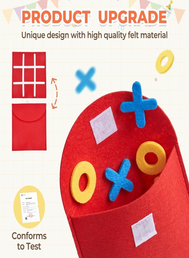 JoyCat لعبة JoyCat Tic Tac Toe الاستراتيجية للأطفال والعائلة، هدايا حفلات أعياد الميلاد، ألعاب تعليمية كلاسيكية لحشو حقائب الهدايا، هدايا للطلاب مع ظرف، سهلة التخزين (عبوة كبيرة من 30 قطعة) - Image 3