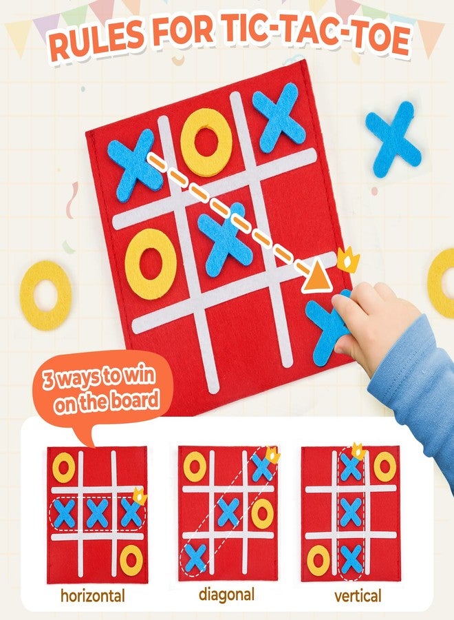 JoyCat لعبة JoyCat Tic Tac Toe الاستراتيجية للأطفال والعائلة، هدايا حفلات أعياد الميلاد، ألعاب تعليمية كلاسيكية لحشو حقائب الهدايا، هدايا للطلاب مع ظرف، سهلة التخزين (عبوة كبيرة من 30 قطعة) - Image 4