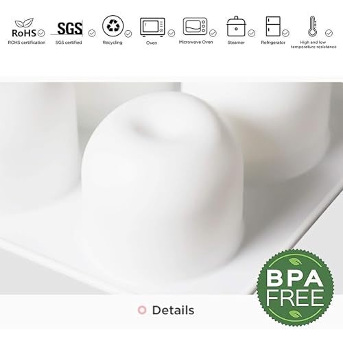 OCPO KITCHEN Apple Silicone Mold for Baking Mousse Cake Dessert Pastry Chocolate Fruit Pudding Jelly Ice Cream Christmas Cake Decoration Mold, Non-Stick and Easy Release, Apple Shape (8-Cavity) - Image 4