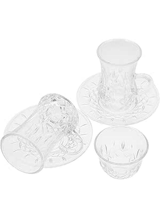 Turkish Coffee Cup Set With Glass Saucer Ottoman Style Drinkware For Home - Image 1